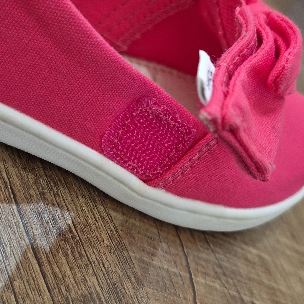 Toms Little Girl Classic Canvas Ruffle Tiny Raspberry - Picture 9 of 9